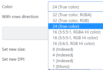 16 bit color converter